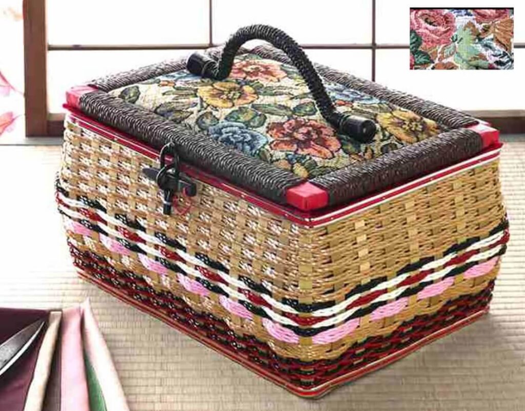 最新作通販新品＠日本製 昔懐かしい 手編み 裁縫箱 さいほう箱 ヨーロピアン アンティーク 裁縫道具